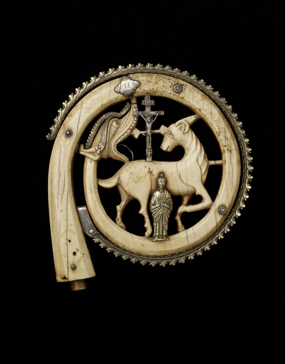 Crosier Head Depicting the Paschal Lamb, Possibly 12th Century with More Recent Mounts by Unbekannt Unbekannt