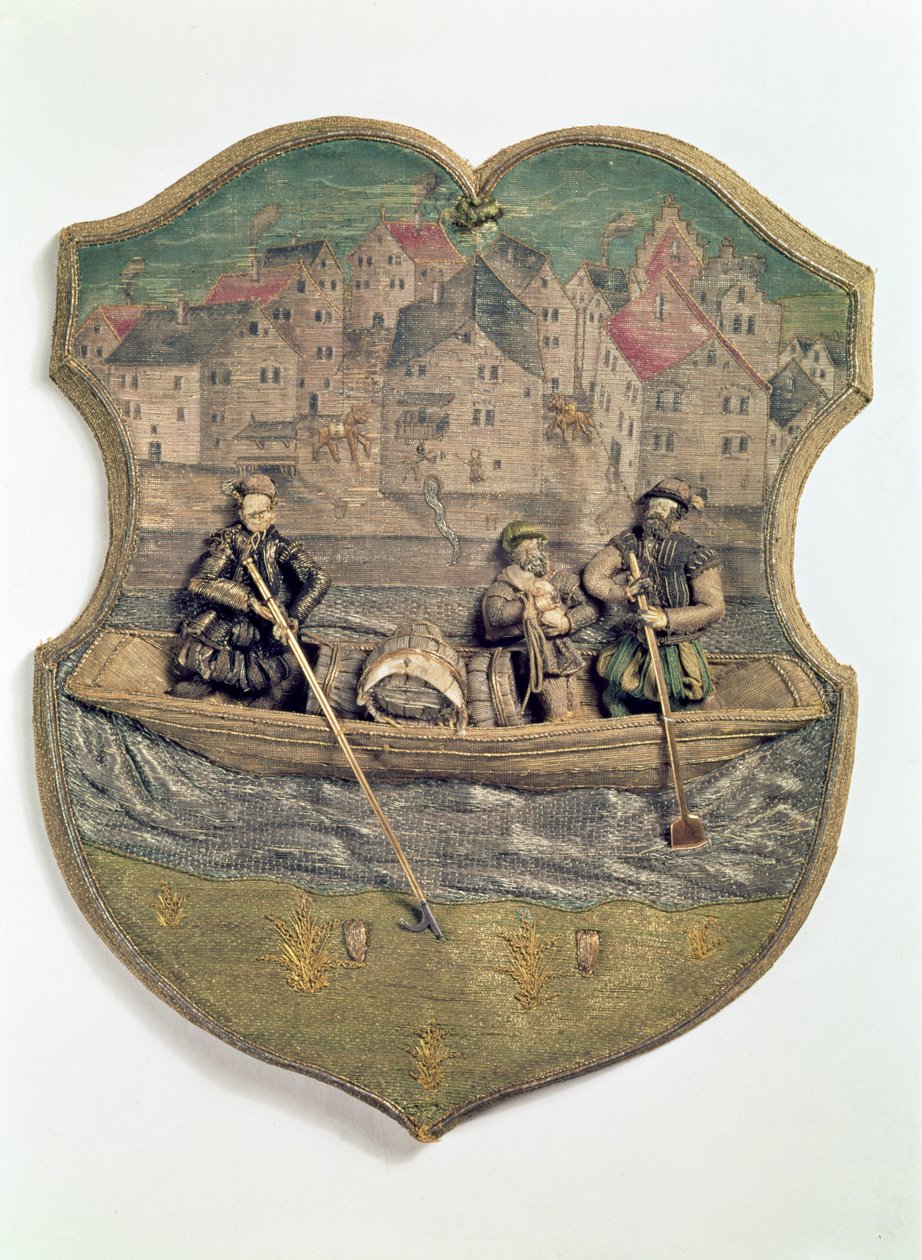 Embroidered guild symbol executed by Wolf Popp, Passau, c.1574-5 by Unbekannt Unbekannt