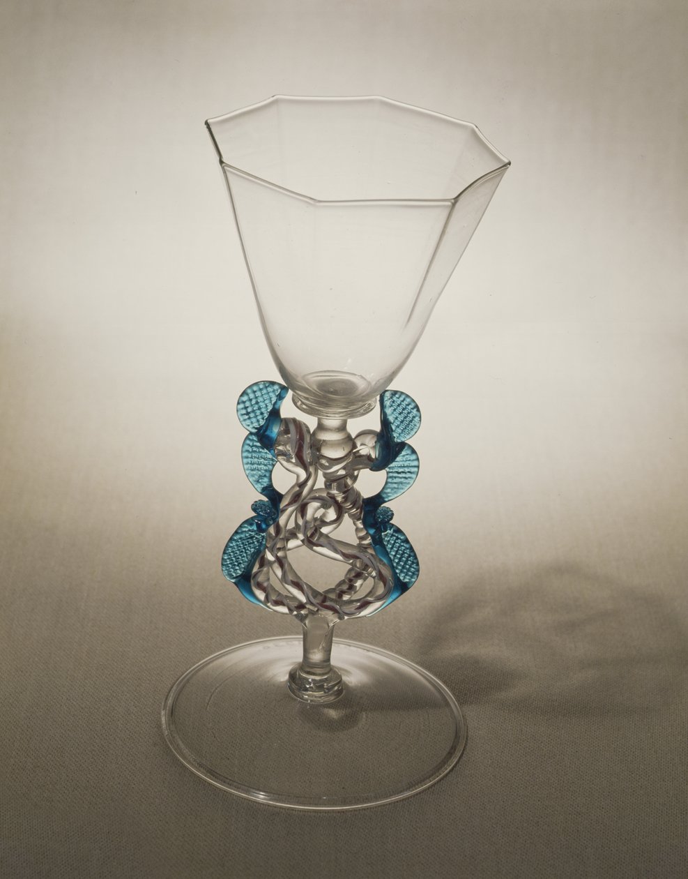 Facon de Venise dragon-stemmed goblet, 17th century