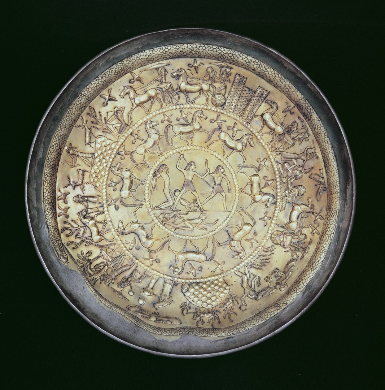 Gilded Silver Dish from the Bernardini Tomb at Praeneste by Unbekannt Unbekannt