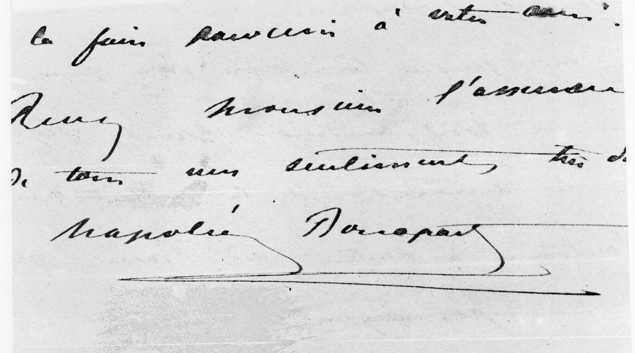 Handwriting and Signature of Napoleon Bonaparte (1769-1821) by Unbekannt Unbekannt