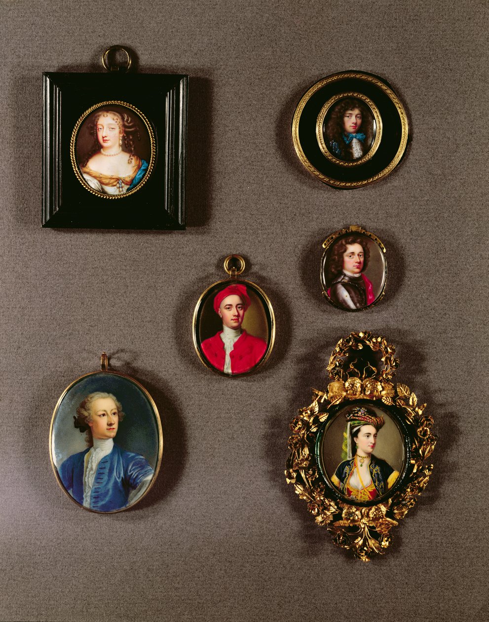 Miniatures: Frances Teresa Stuart, Duchess of Richmond and Lennox; Self Portrait by Jean Petitot; Charles Fitzroy, 2nd Duke of... by Unbekannt Unbekannt