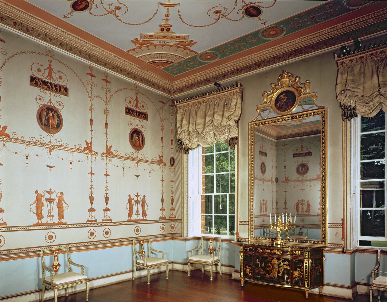 Osterley Park, The Etruscan Room, built by Robert Adam begun in 1761, Middlesex, UK by Unbekannt Unbekannt