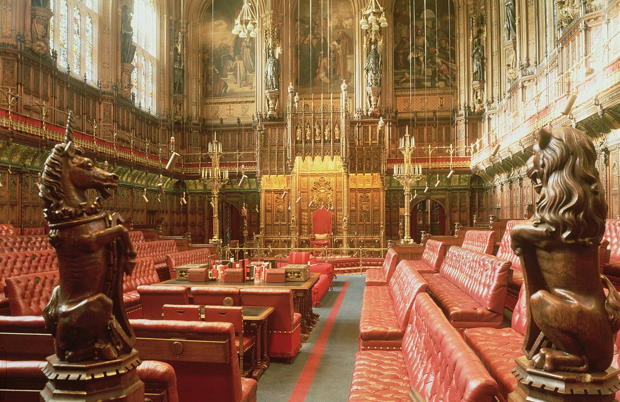 Palace of Westminster, Interior of the House of Lords by Unbekannt Unbekannt