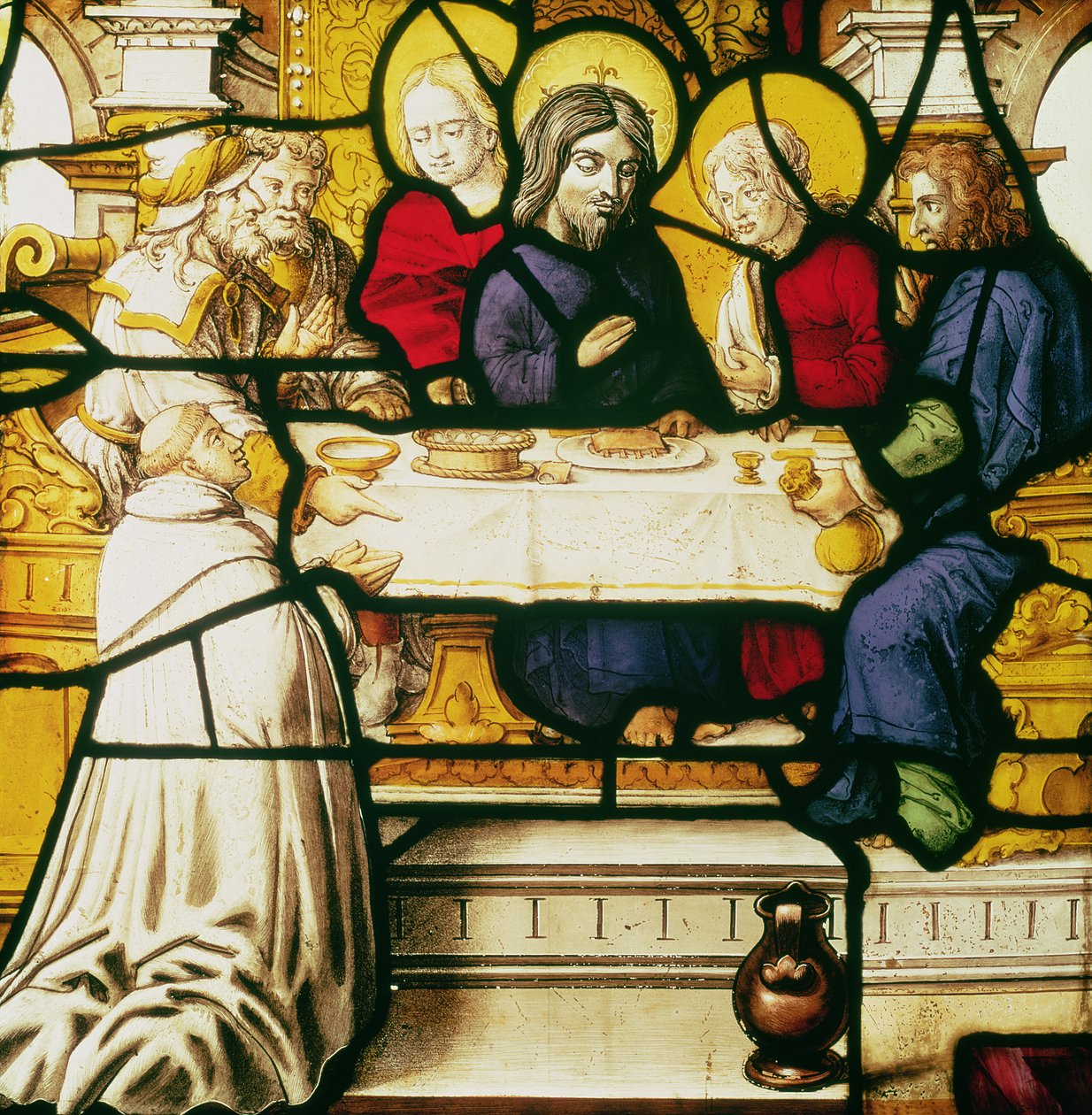 Panel Depicting St. Andrew at the Supper at Emmaus by Unbekannt Unbekannt