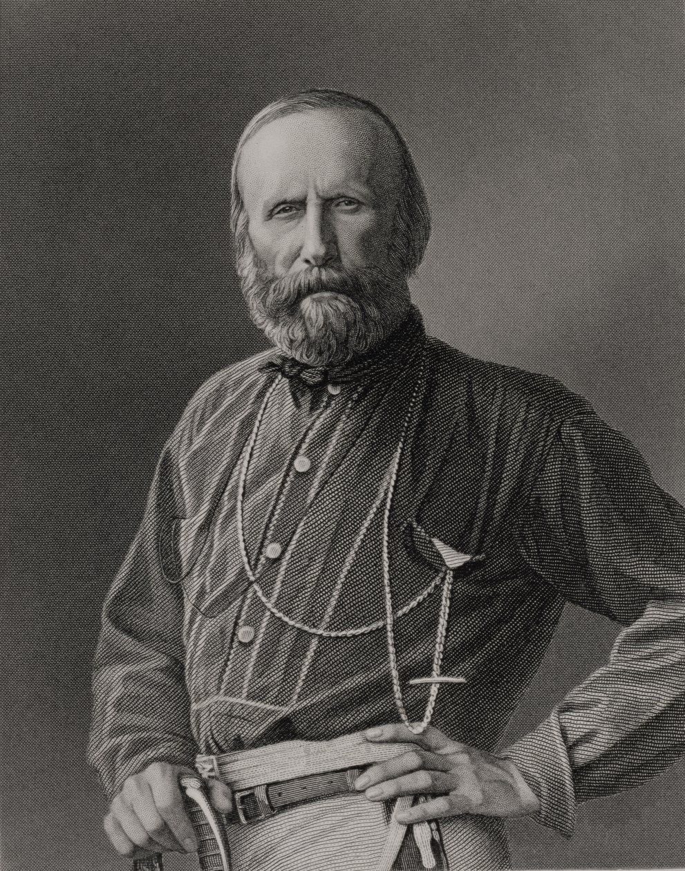 Portrait of Giuseppe Garibaldi (1807-82) engraved by William Holl from a photograph, pub. by William Mackenzie by Unbekannt Unbekannt