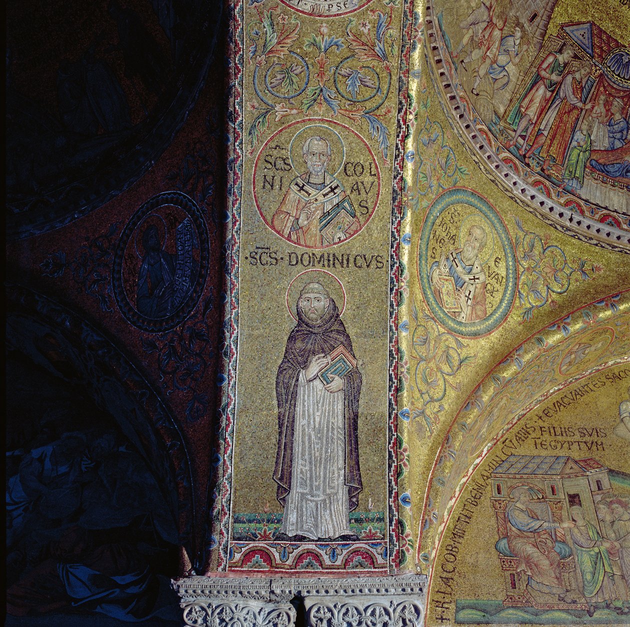 St. Dominic and St. Nicholas, Mosaic in the Atrium of San Marco Basilica by Unbekannt Unbekannt