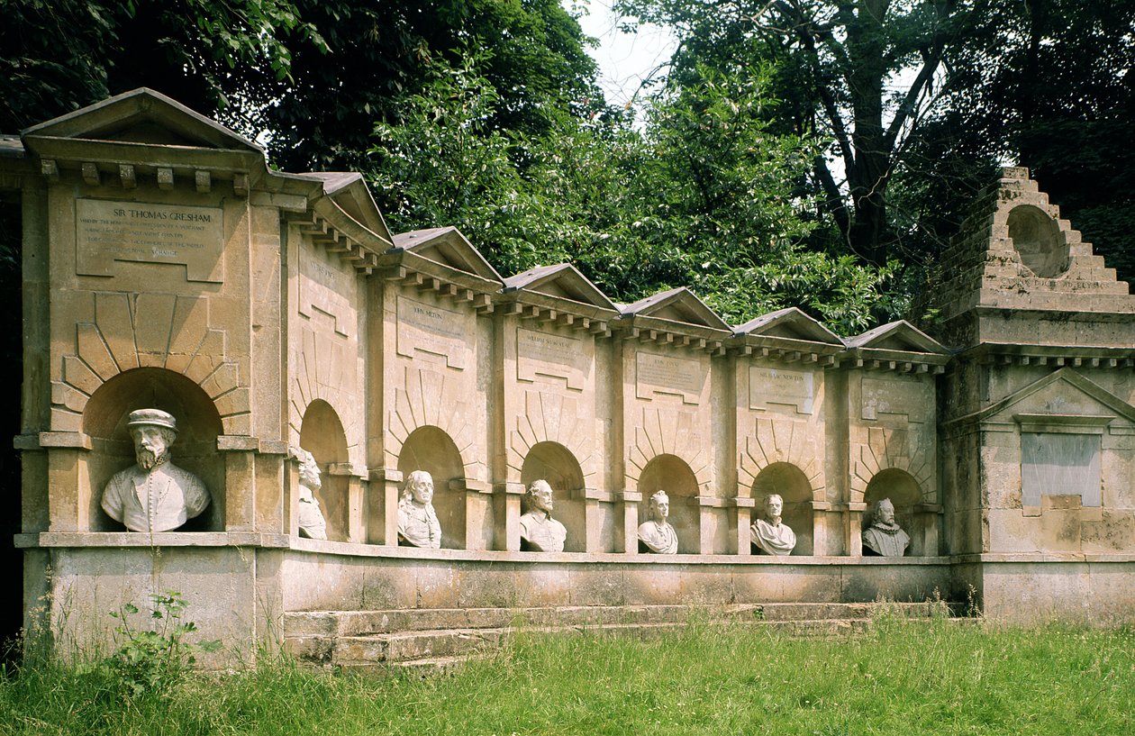 Stowe, Temple of British Worthies, c.1735, Buckinghamshire, UK by Unbekannt Unbekannt