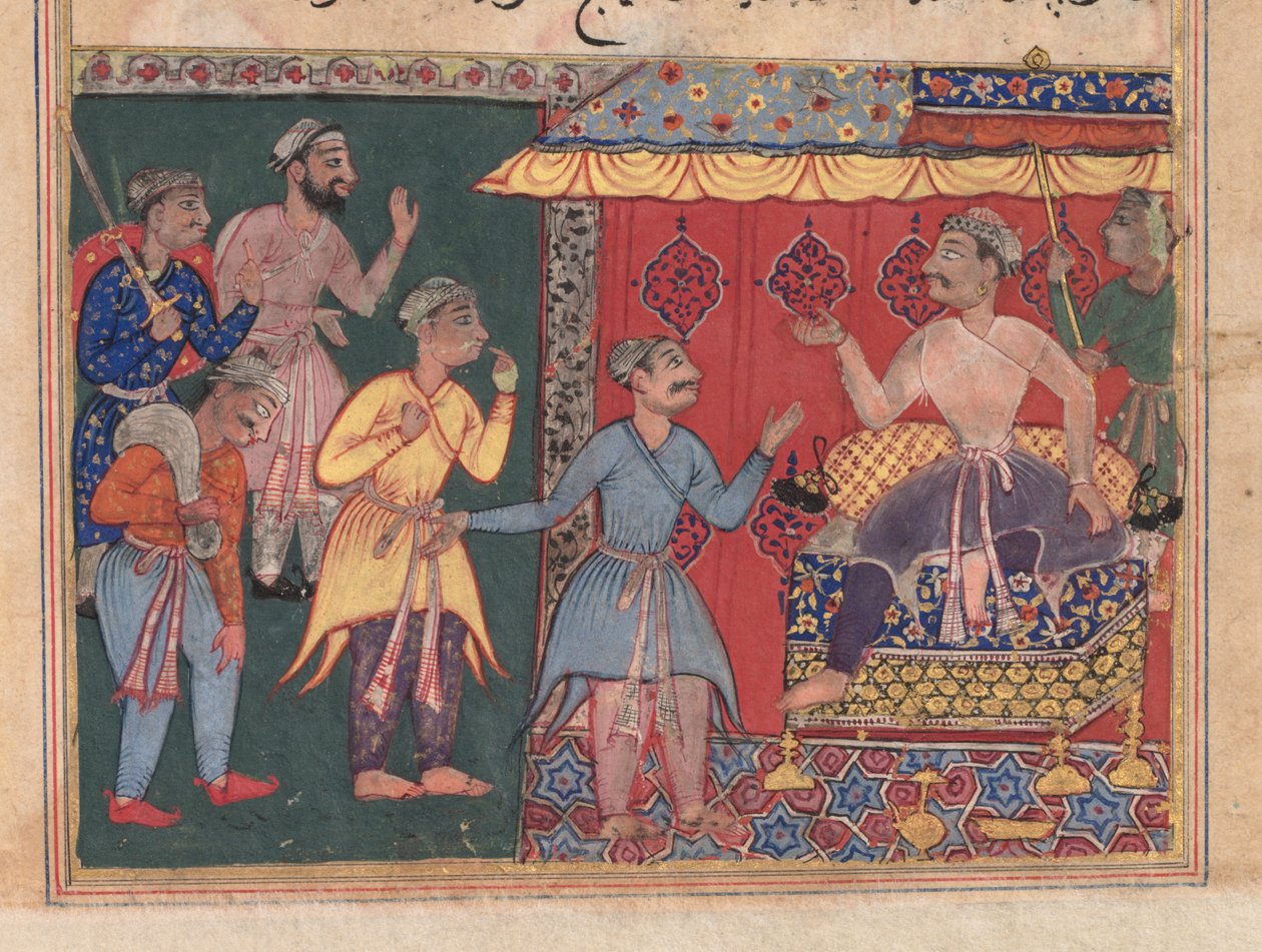 Tales of a Parrot, The Twelfth Night, King Bhojaraja Tries in Vain to Ascertain the Whereabouts by Unbekannt Unbekannt