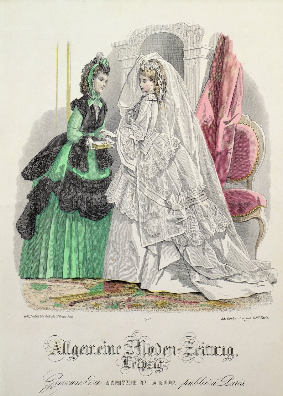 The Bride, German Fashions from Leipzig from Moniteur de la Mode by Unbekannt Unbekannt