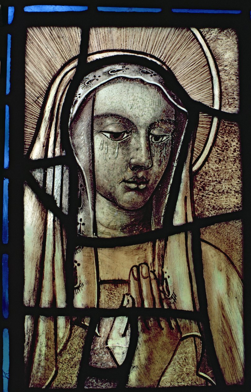 The Head of the Virgin Mary (restored) by Unbekannt Unbekannt