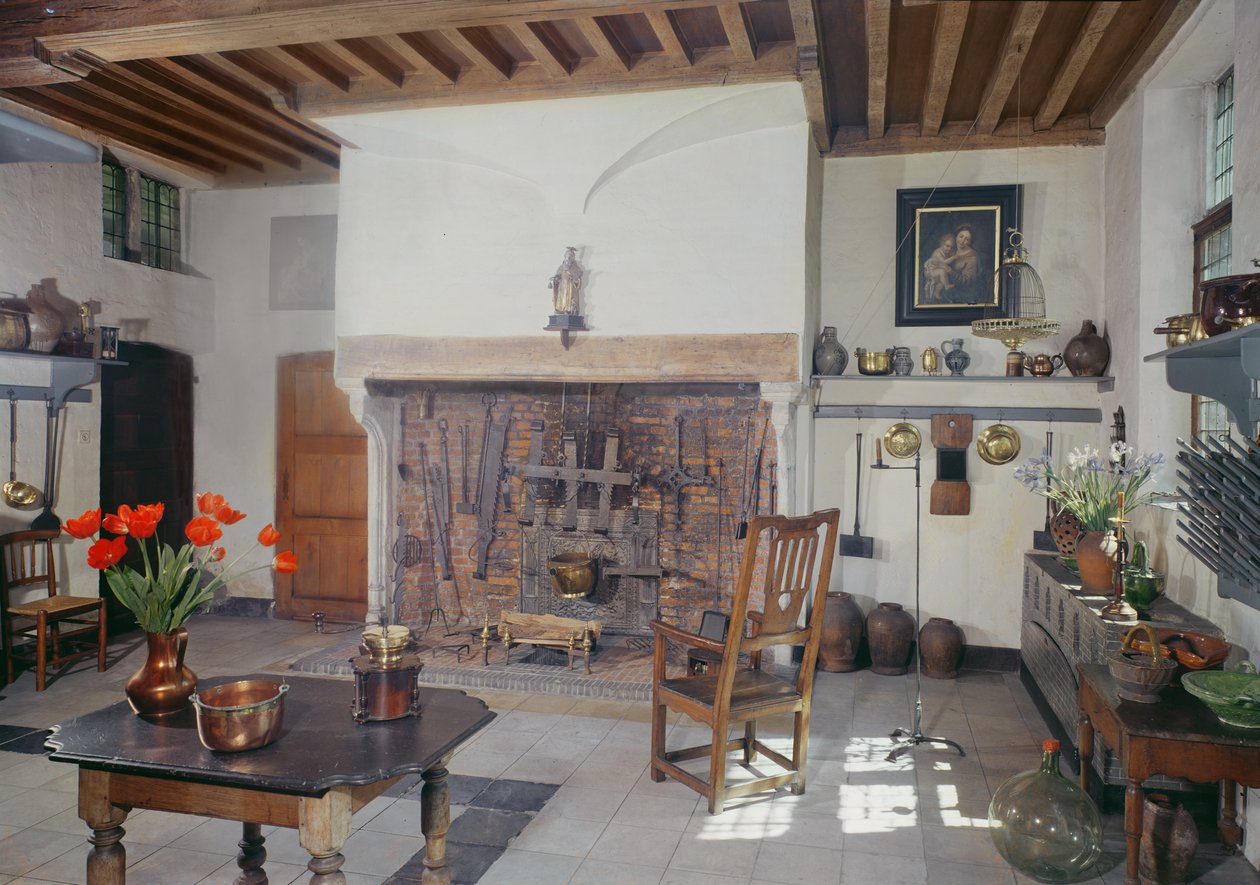 View of the kitchen in the House of the Abbess by Unbekannt Unbekannt