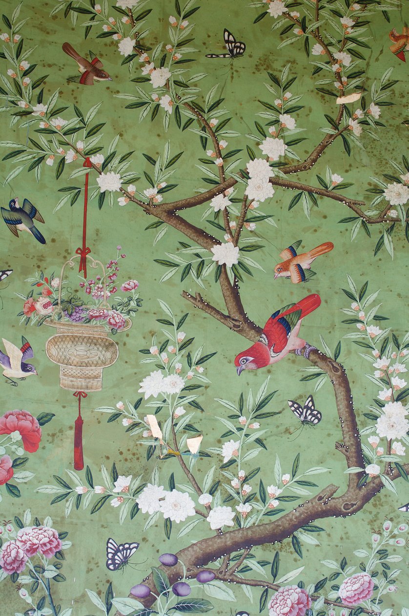 Detail of the wallpaper in the Wellington Room by Unbekannt Unbekannt