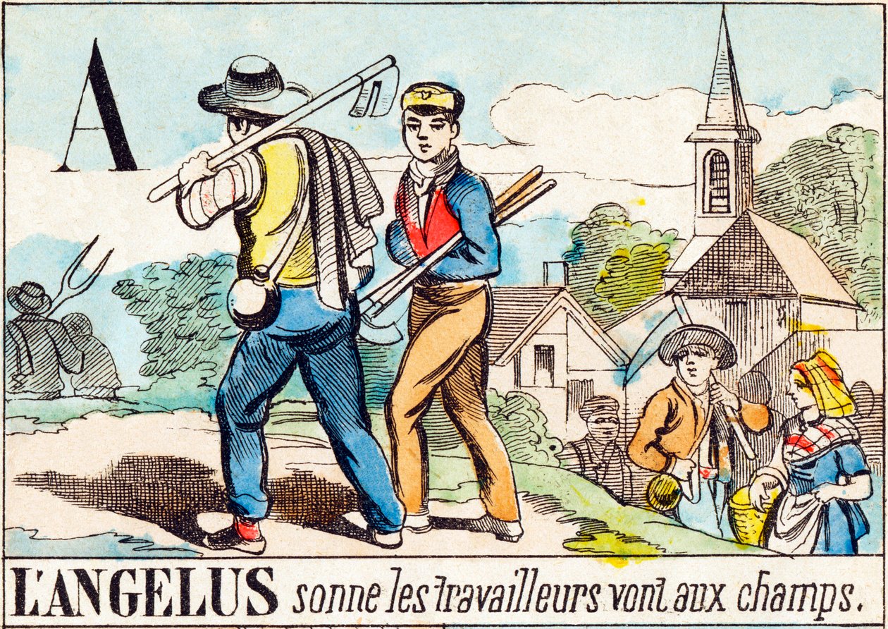 At the Angelus Bell, the Workers Go to the Fields - 