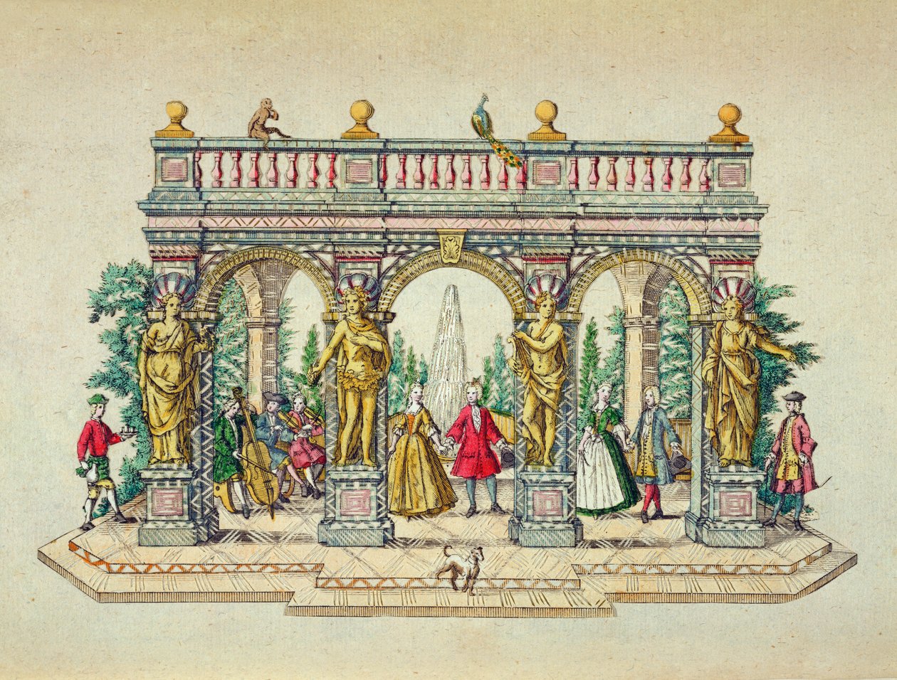 A Musical Party in an Arbour by Unbekannt