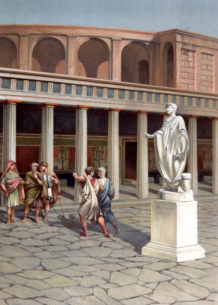 A street in Pompeii by Unbekannter Künstler