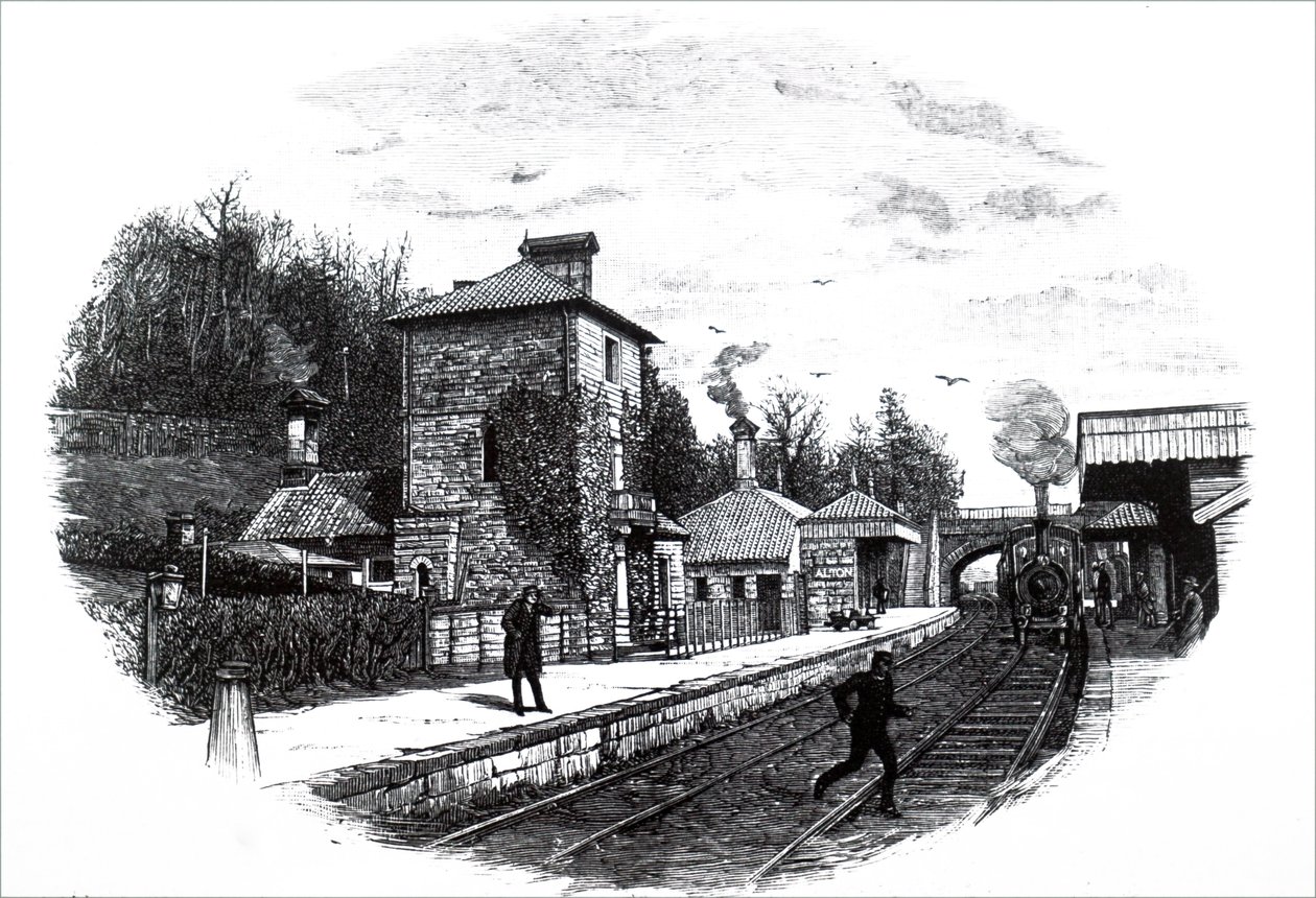 A view of North Staffordshire railway station by Unbekannt