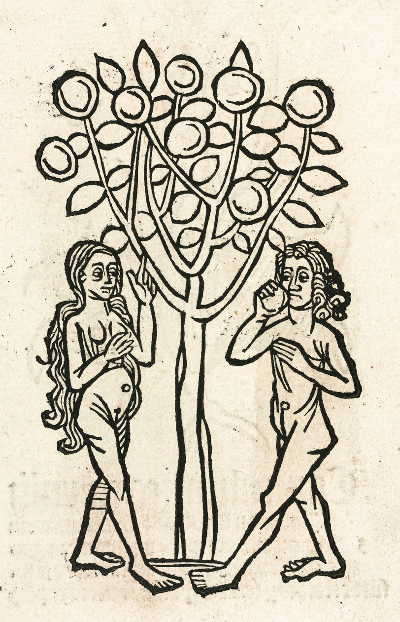 Adam and Eve under the Tree of Knowledge by Unbekannt