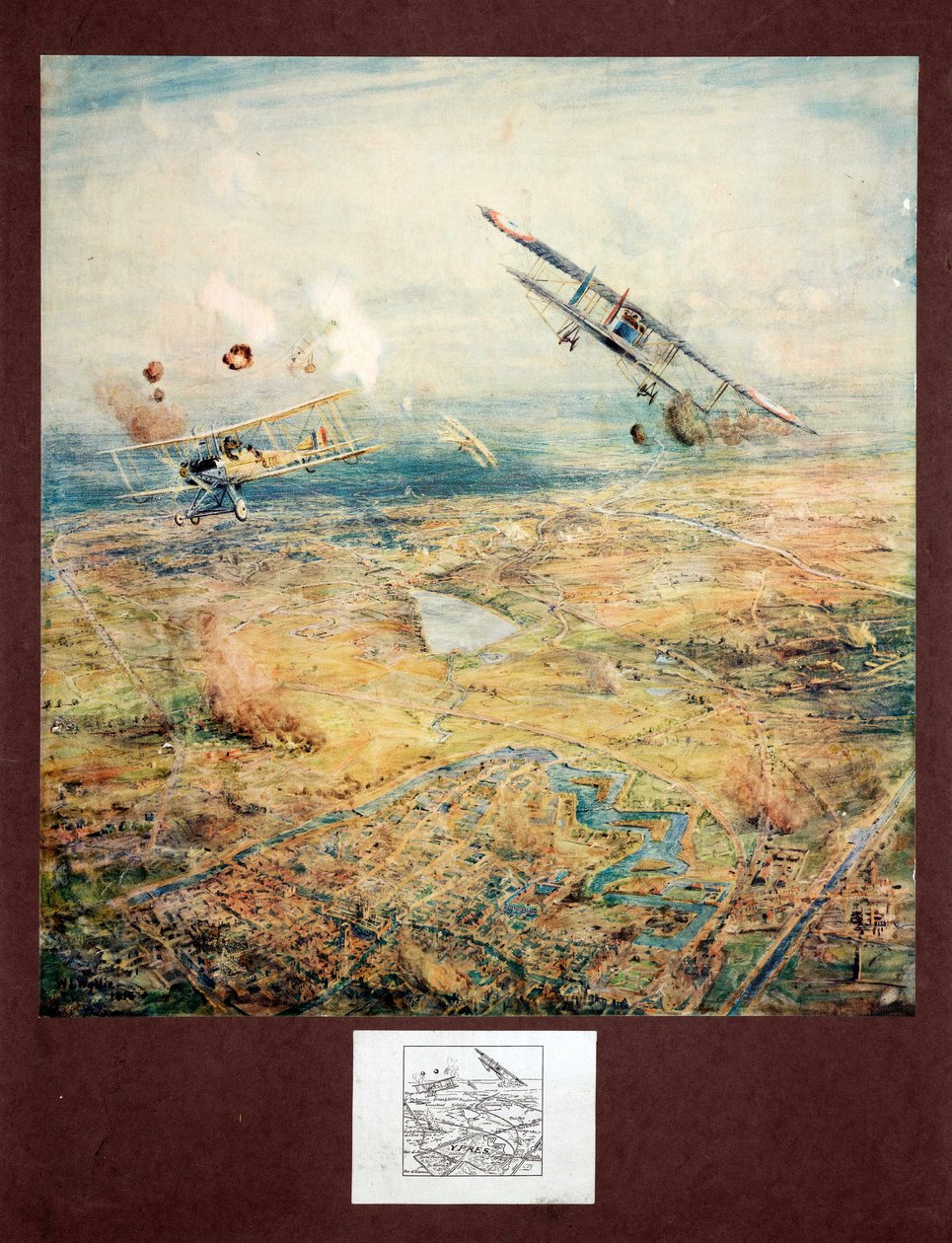 Aerial Battle Over Ypres, Belgium by Unbekannt