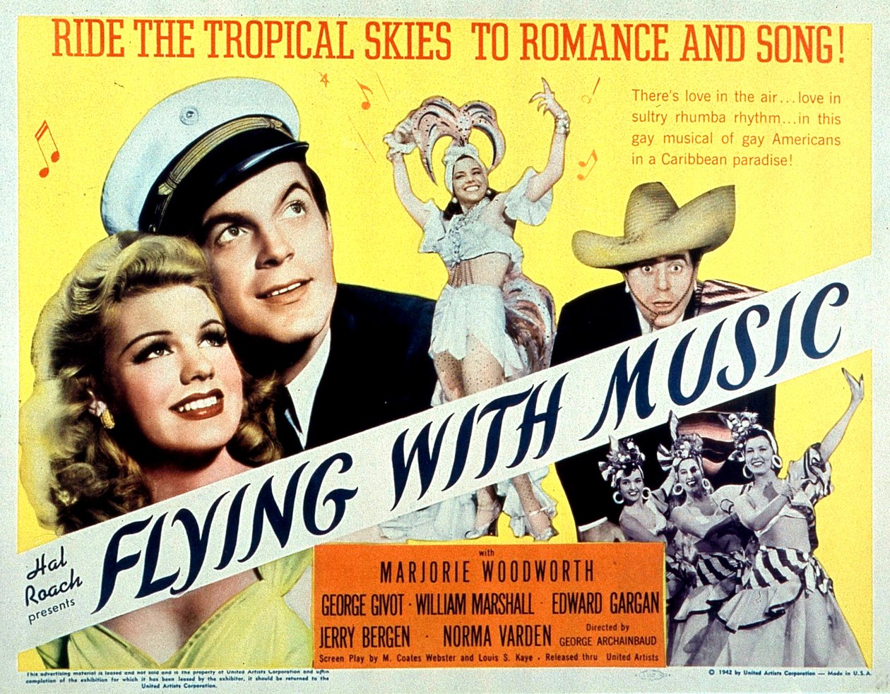 Poster of the film Flying with Music by George Archainbaud with Marjorie Woodworth and George Givot 1942 by Unbekannt