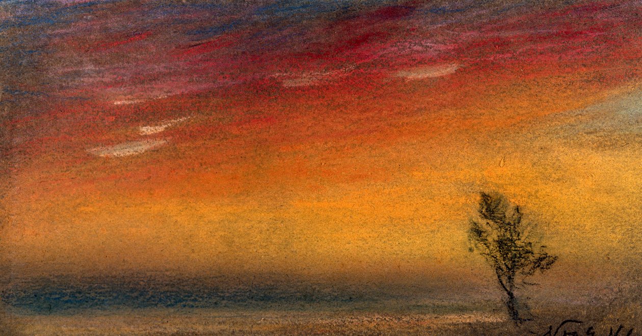 Afterglow caused by the eruption of Krakatoa, 9 November 1883 by Unbekannter Künstler