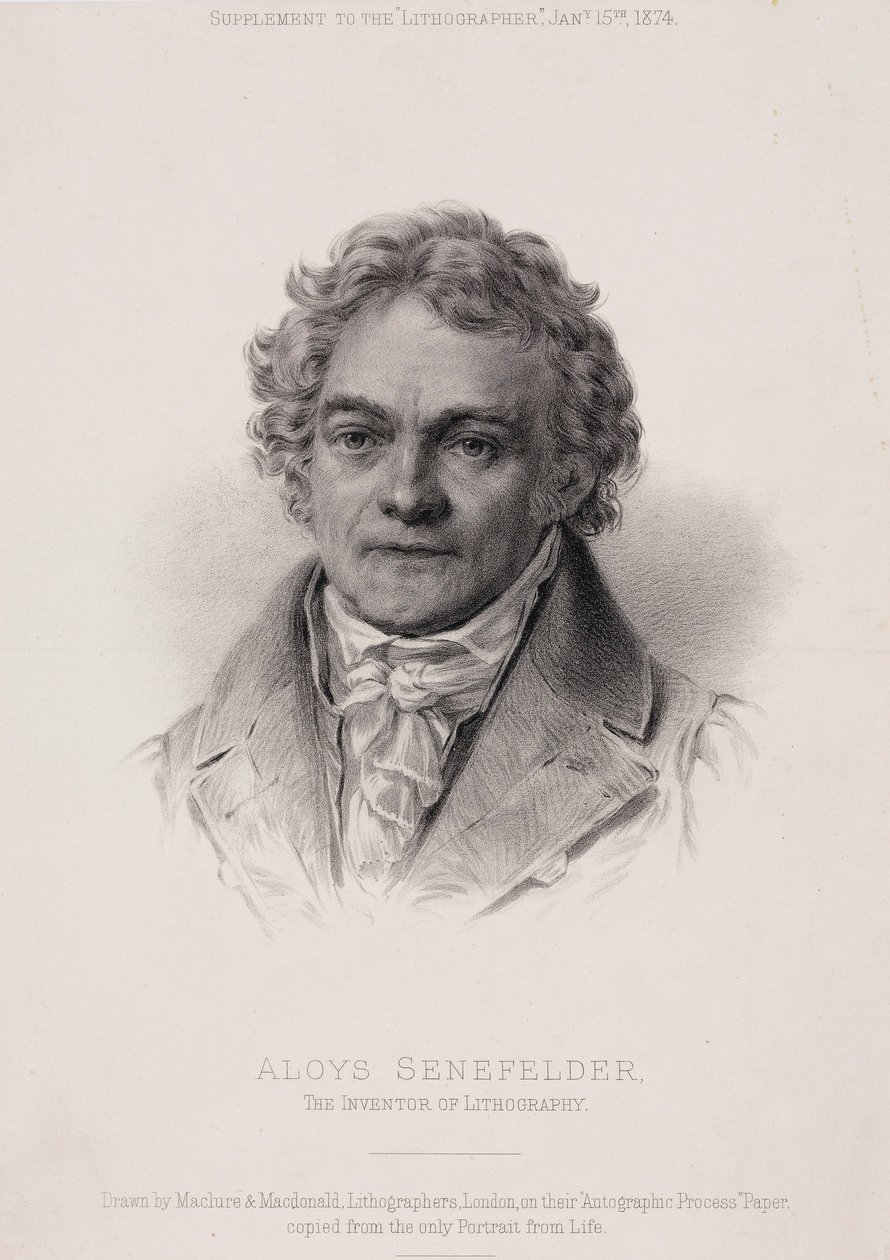 Alois Senefelder, German inventor of lithography by Unbekannt
