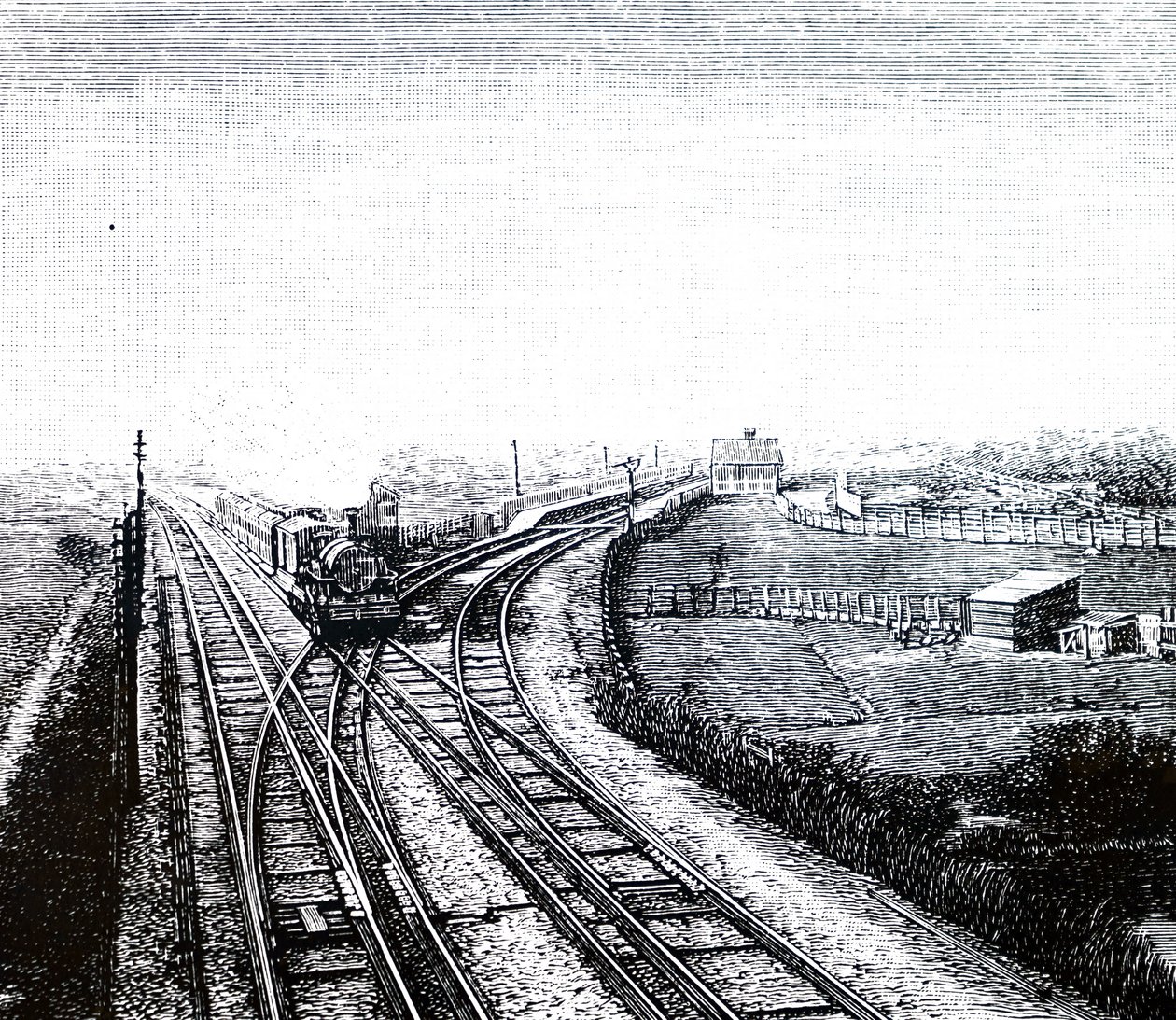 An Express Passing the Worle Junction by Unbekannt