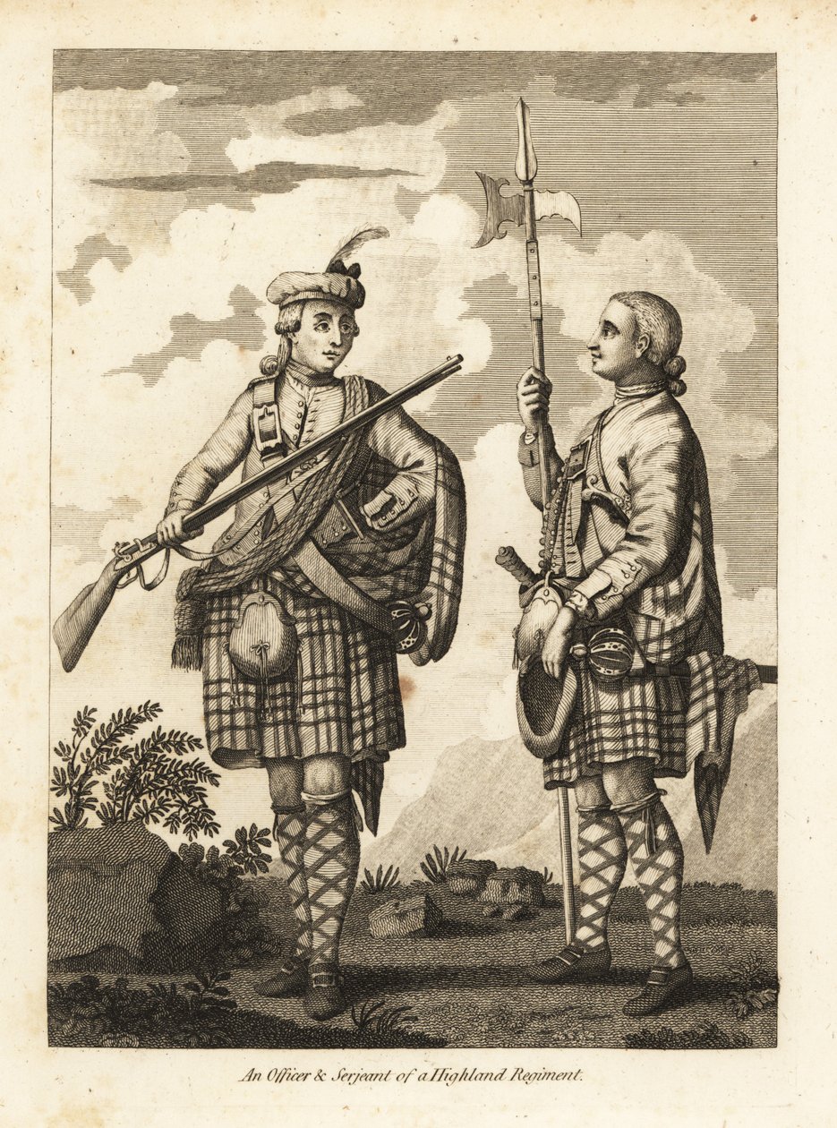 An Officer and Serjeant of a Highland Regiment by Unbekannt