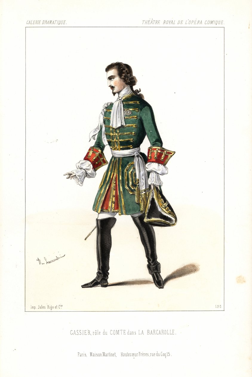 Bassbaritone Edouard Gassier in the role of the Comte in Auber