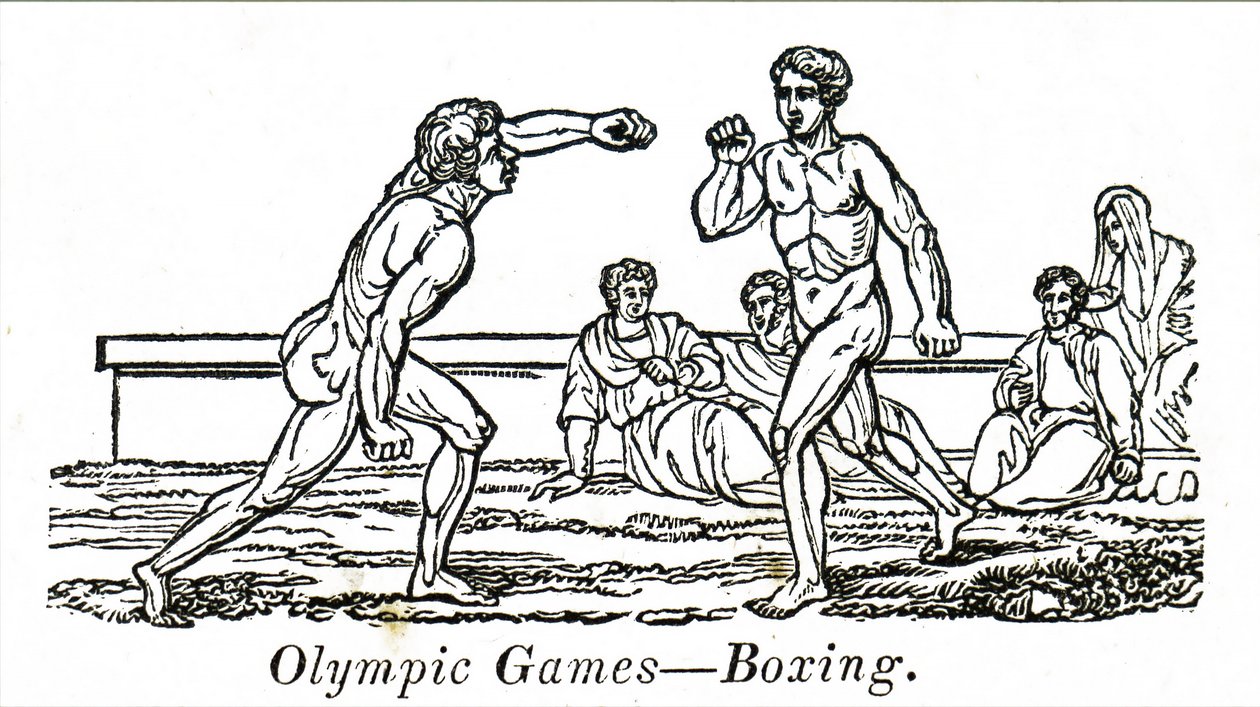 Boxers in ancient Olympic Games by Unbekannt