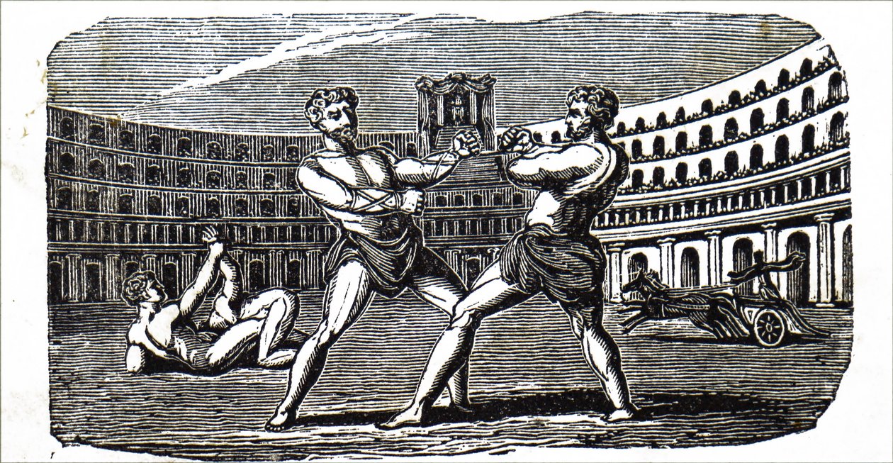 Boxers in the Coliseum in Ancient Rome by Unbekannt