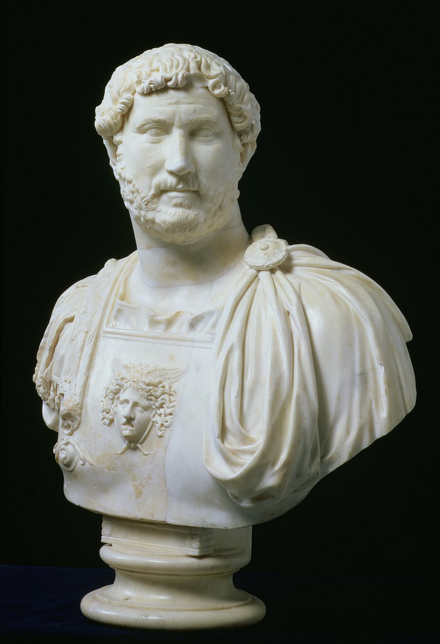 Bust of the Emperor Hadrian (Publius Aelius Hadrianus) (76-138), c.130 AD by Unbekannt