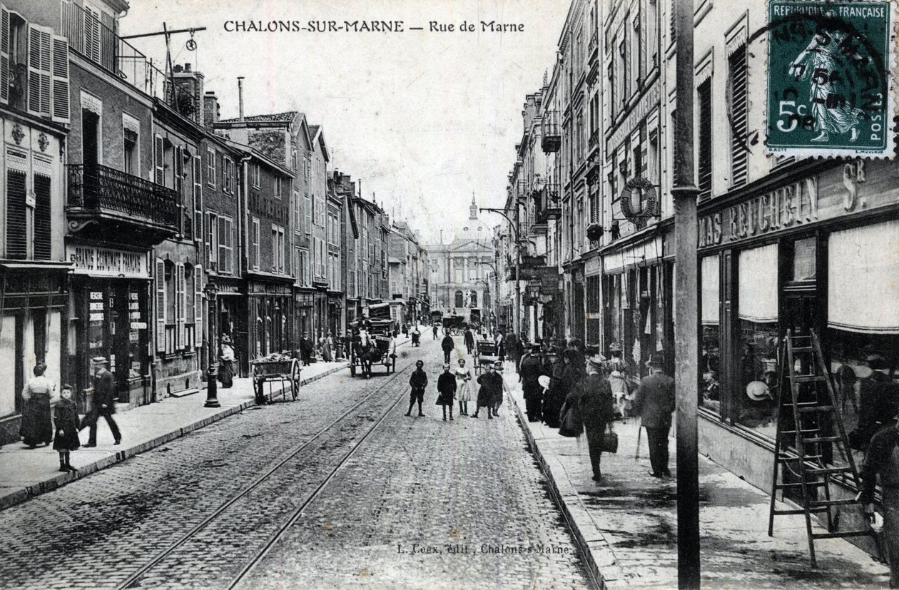 Chalons sur Marne: View of Rue de la Marne by William M. Timlin