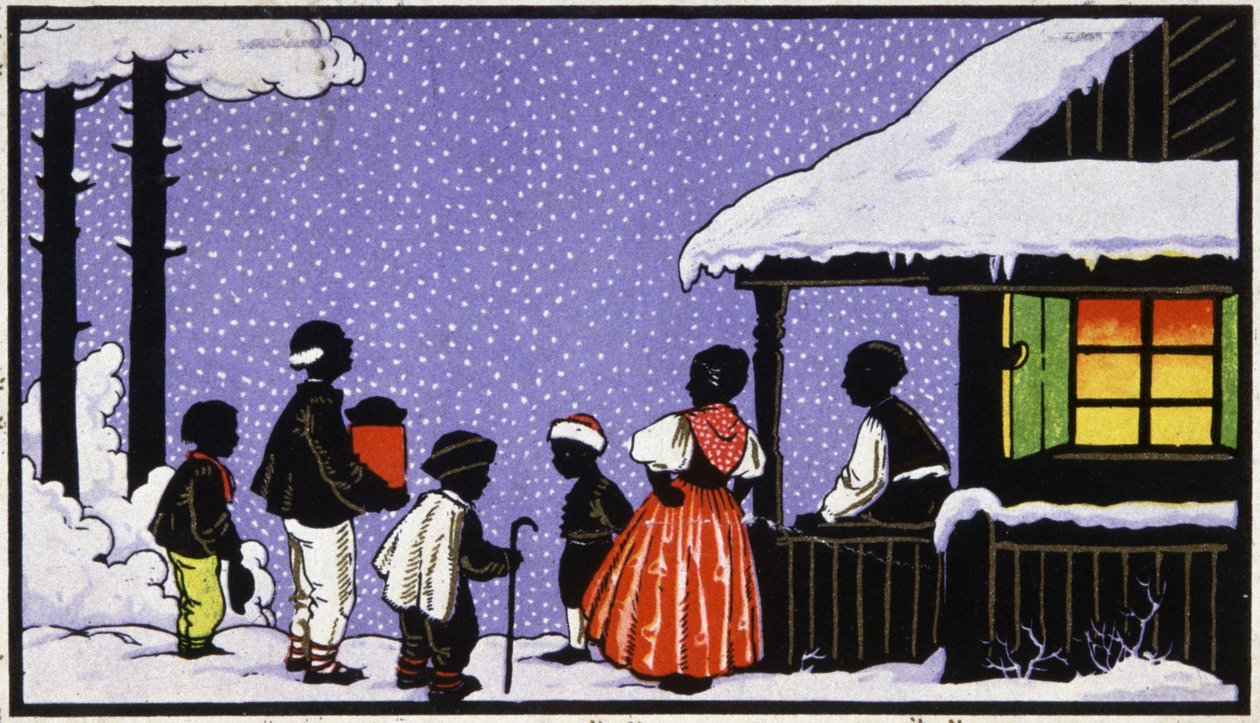 Christmas party in a village in Austria by Unbekannter Künstler