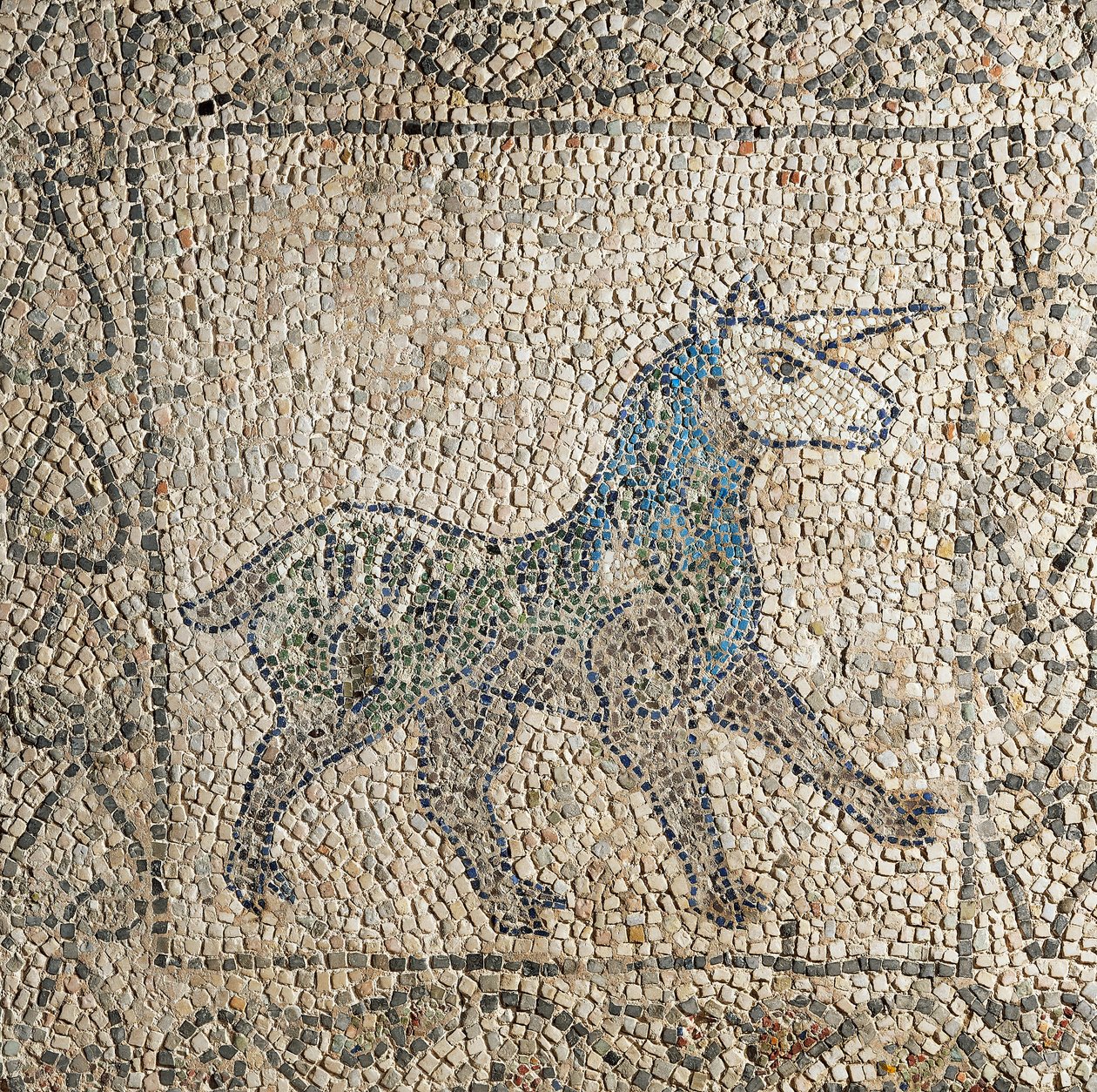 Fourth Crusade, Fragments of mosaic floors representing unicorn by Benjamin Baud