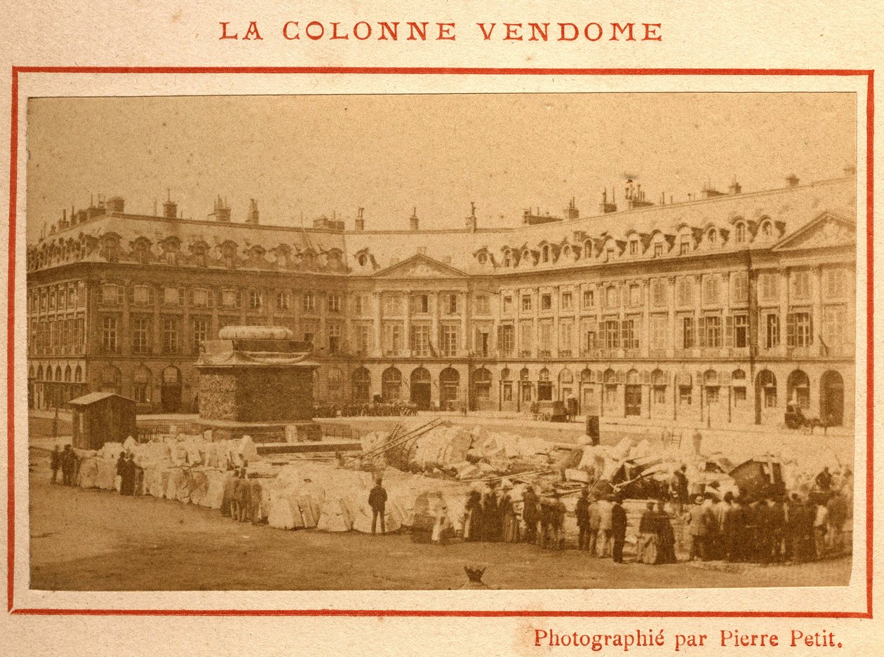 Commune of Paris (1871): destruction of the Vendome column in May 1871 by Unbekannt
