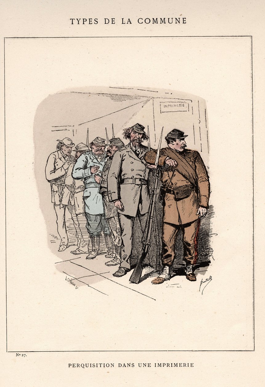 Commune of Paris: Search Suit in a Printing House in 