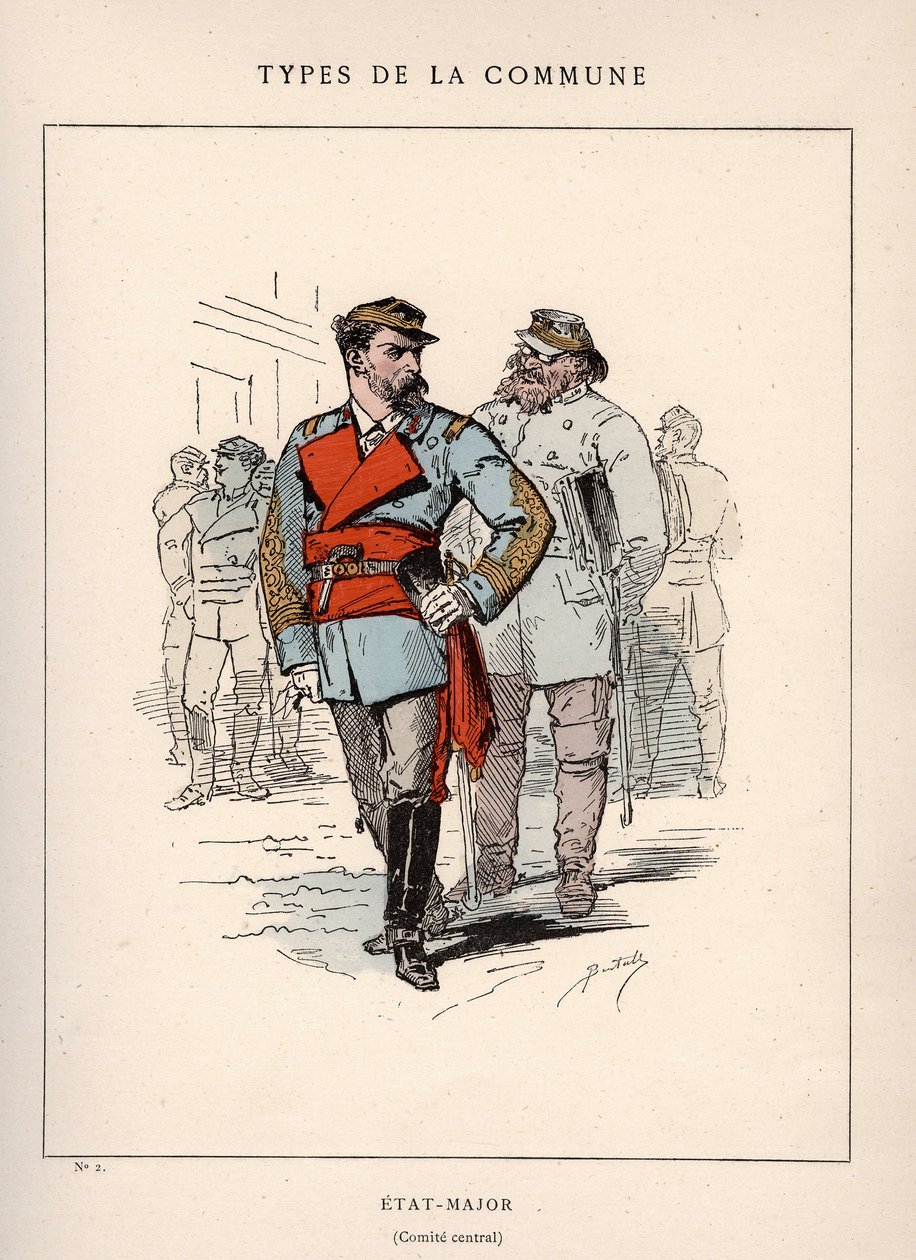 Commune of Paris: costume of ÉTAT-MAJOR in “Les Communeux” by Unbekannter Künstler