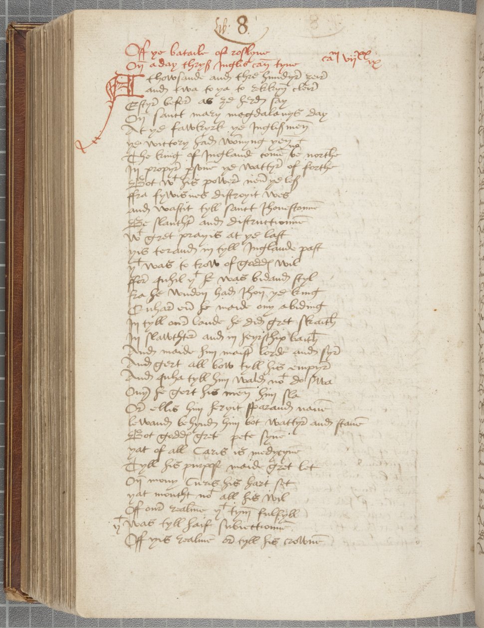 Copy of the Chronicle Andrew of Wyntoun, Fol 325 verso, c.1550 by Unbekannt