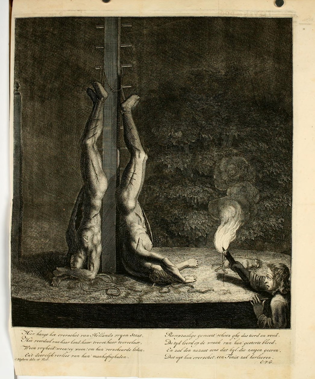 Brothers De Witt on the Groene Zoodje in The Hague (night) by Unbekannter Künstler