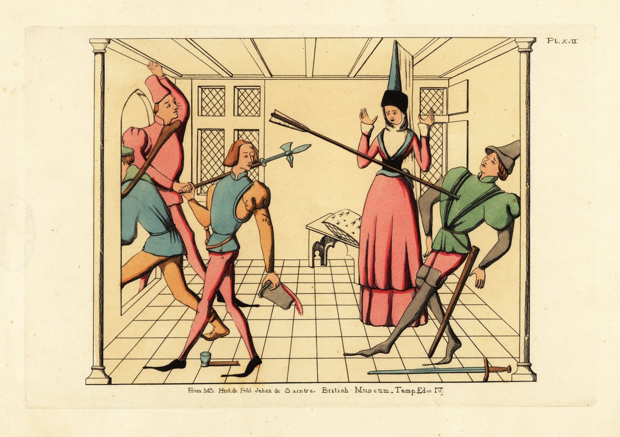 Costume of the Late 15th Century from a Scene of Murder by Unbekannt