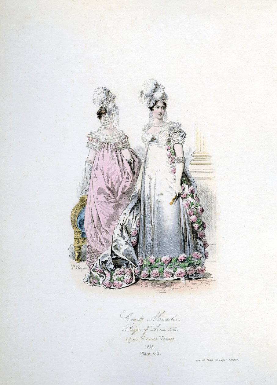 Court Mantles During the Reign of Louis XVIII by Unbekannter Künstler