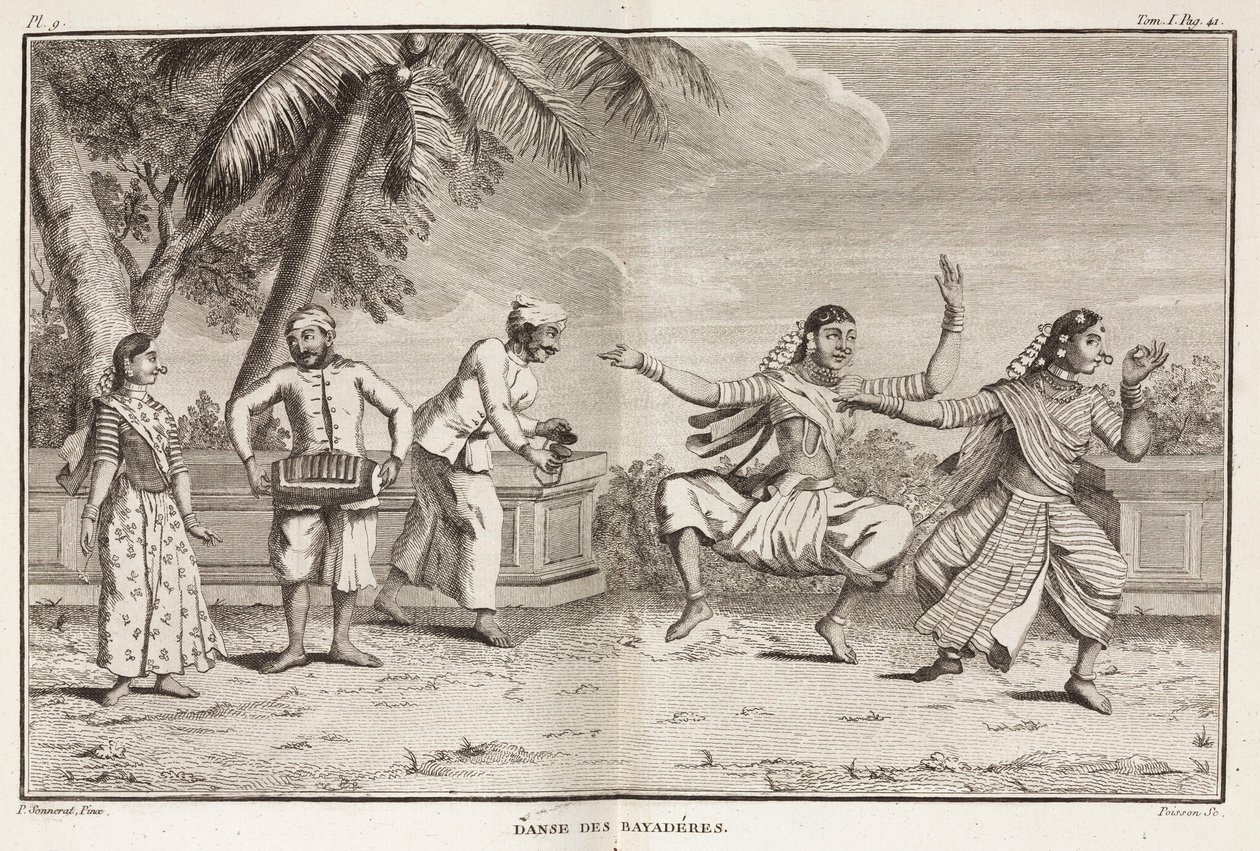 Dancers and musicians, India by Unbekannt
