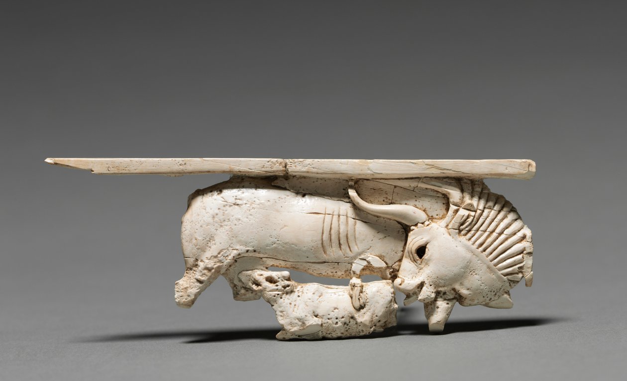 Decorative Plaque: Cow Nursing Its Calf by Unbekannt