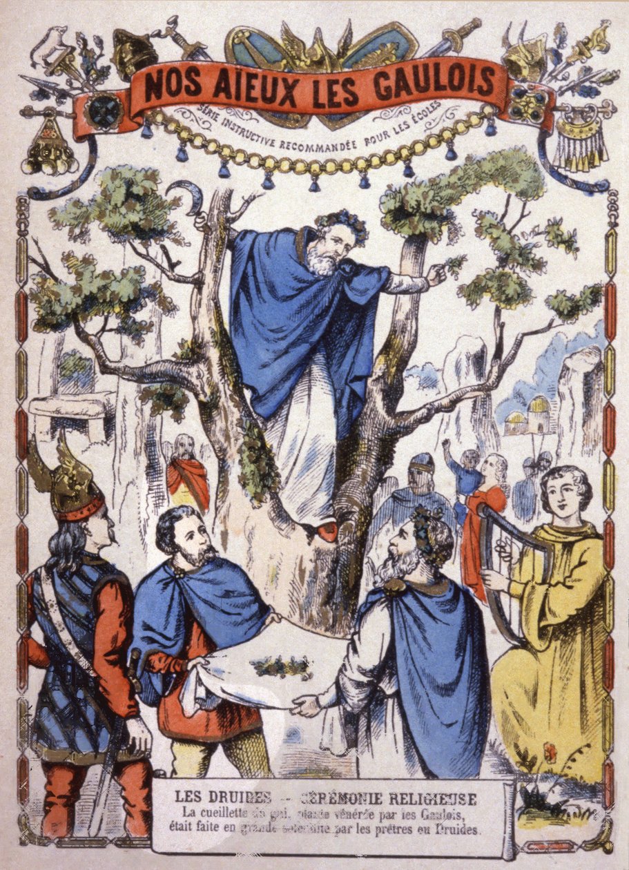 Druids picking mistletoe by Unbekannter Künstler