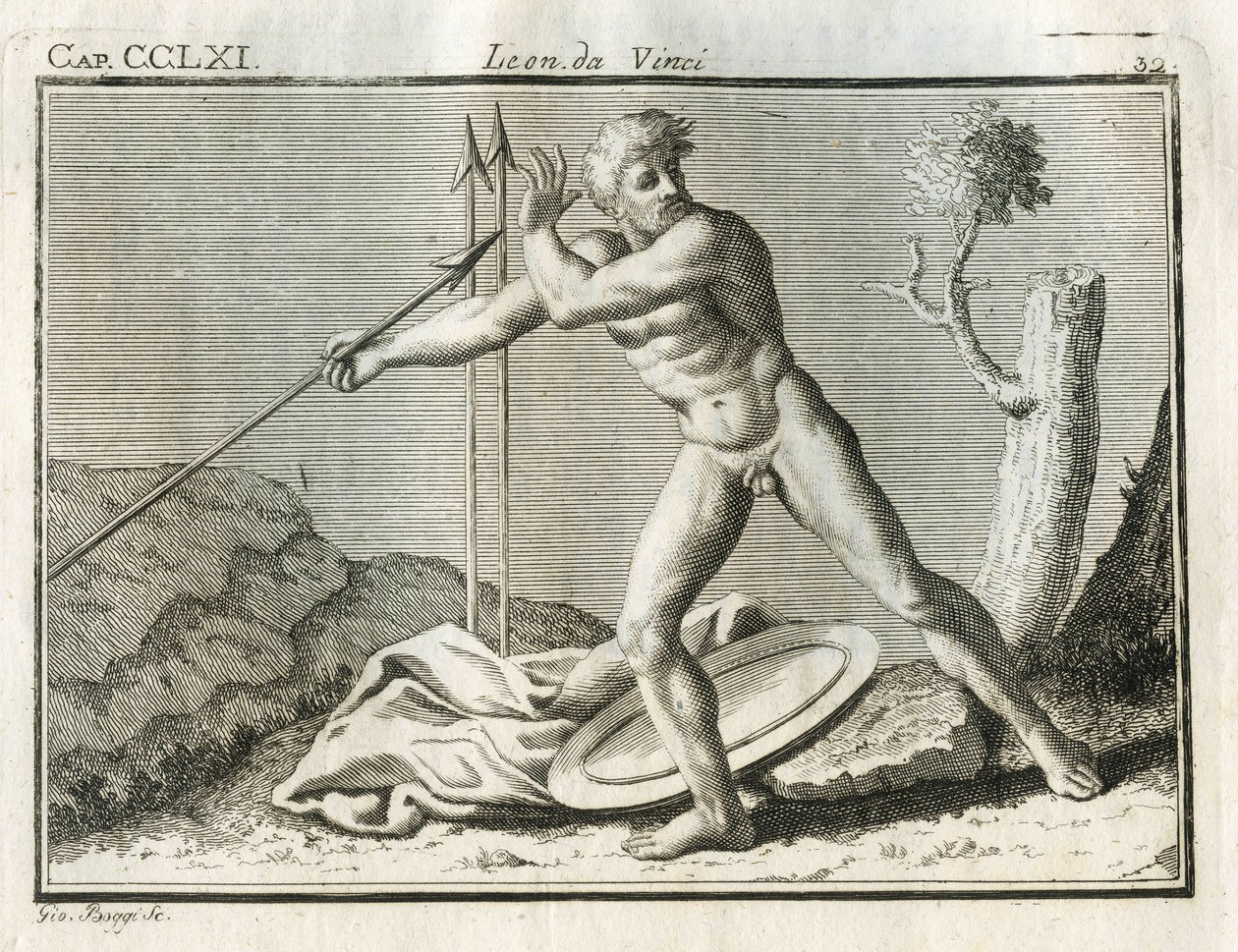 Studies on the human figure engaged in throwing an object far away with great impetus. 