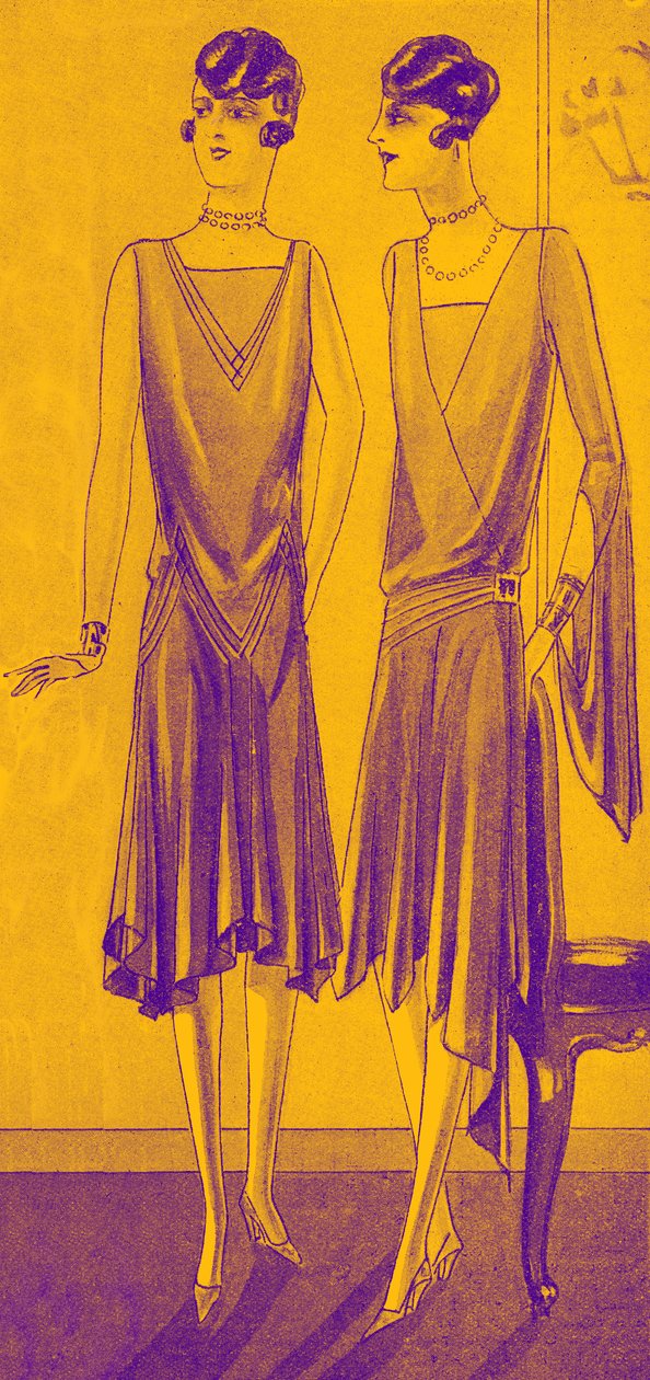 Fashion: dinner dresses in spring 1928 by Unbekannter Künstler