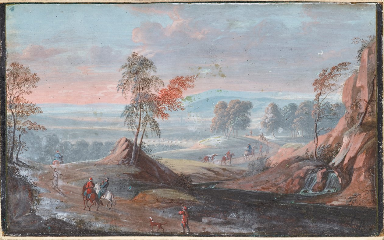 Rocky Landscape with Turks on Horseback and on Foot by Unbekannter Künstler