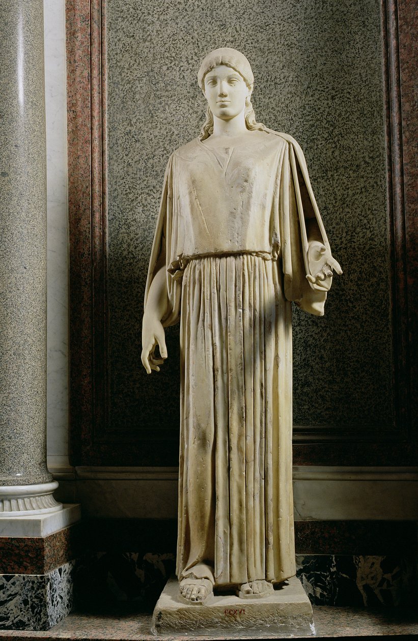 Female Figure Wearing a Peplos, Greek by Unbekannt