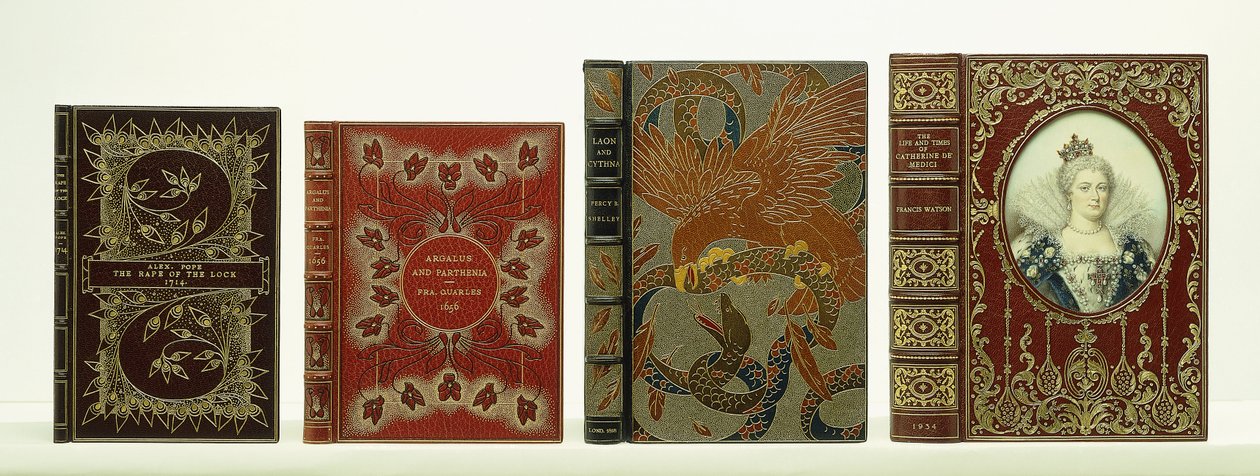 Four Book Covers with Binding by Riviere & Sons Including 